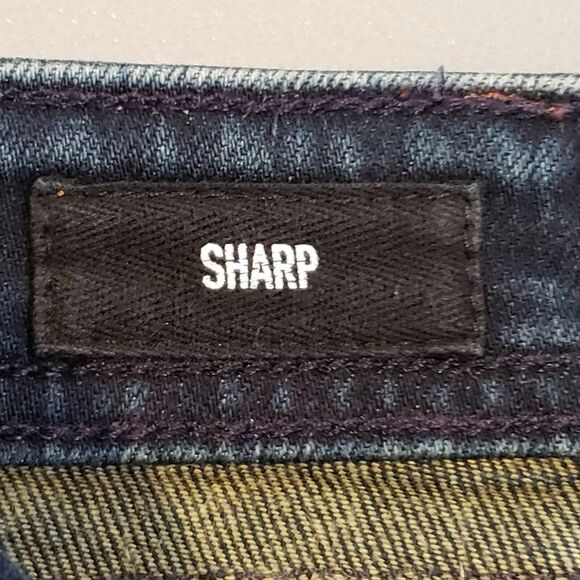 Revtown Jeans Mens Size 36X30 Dark Wash Blue Decade Denim Sharp Straight Stretch - Picture 7 of 12